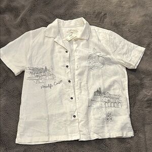 Aeropostale White Linen Shirt